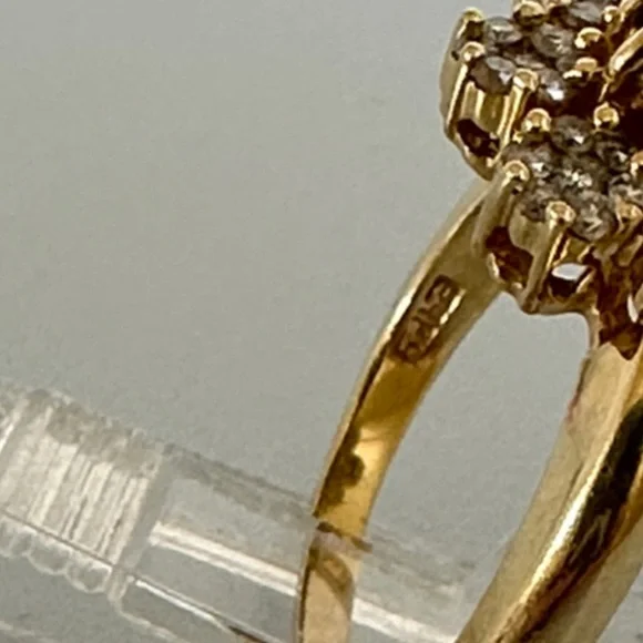 EFFY 14k Diamonds real emerald real solid Gold and Green Gemstone Ring - Picture 4 of 9